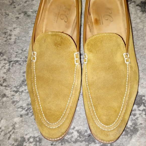MEN SUEDE SLIP ONS BY GEORGE CLEVERLY 9.5 E - Picture 1 of 7